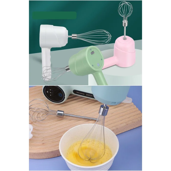 Genel Ürün Ergonomik Tasarımlı Şarjlı El Mikseri: Sağlam Malzemelerle Üretilmiş, Evde Seyahatte Karıştırma