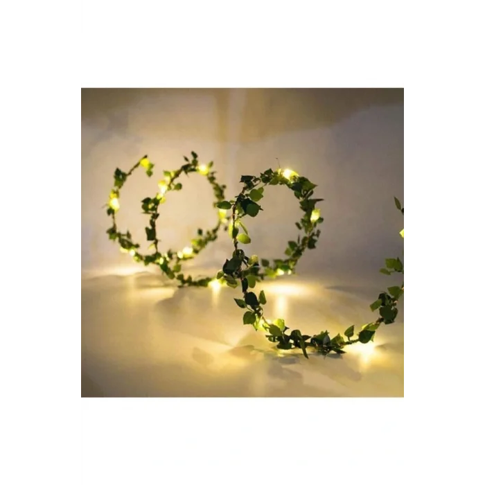 Genel Ürün Dekoratif Sarmaşık Işıklı Minik Şerit Yapay Yaprak Ve 5m Peri Led rosella barucci