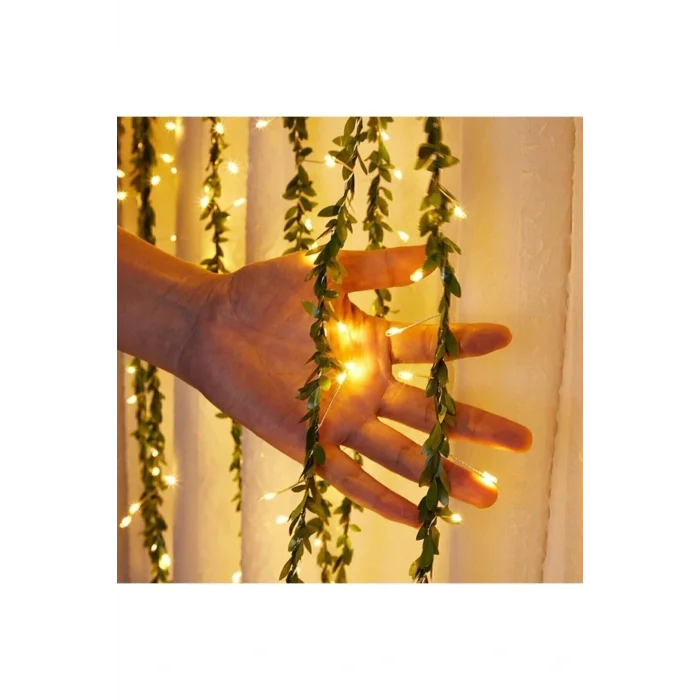 Genel Ürün Dekoratif Sarmaşık Işıklı Minik Şerit Yapay Yaprak Ve 5m Peri Led rosella barucci