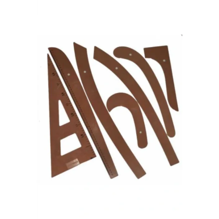 Genel Ürün Taba Plastik Riga Cetvel Takım 7 Parça