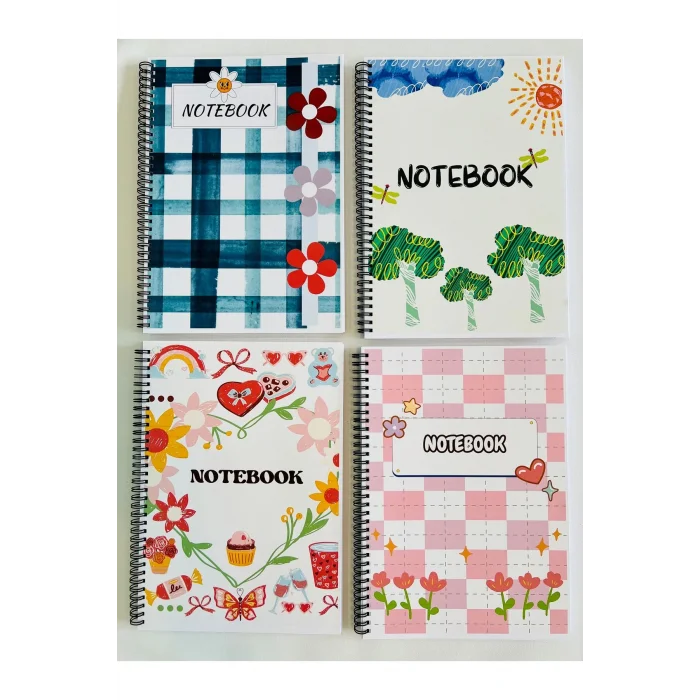 Genel Ürün A4 Okul Defteri 4lü Set 80 Yaprak Kareli