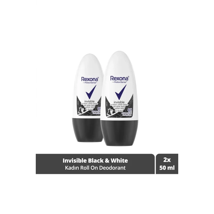 Genel Ürün Kadın Roll On Deodorant Invisible On Black White Clothes 50 ml X2 Adet