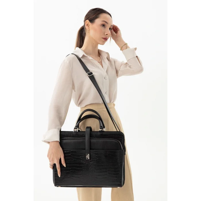 Genel Ürün Kadın Macbook Air Pro Laptop Evrak Çantası Vegan Deri