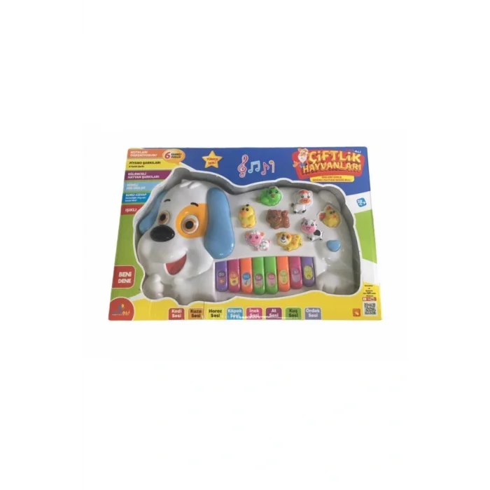 Oyuncak Türkçe Sesli Eğitici Köpek Figürlü Çiftlik Hayvanları Müzikli Piyano Cnl-2223