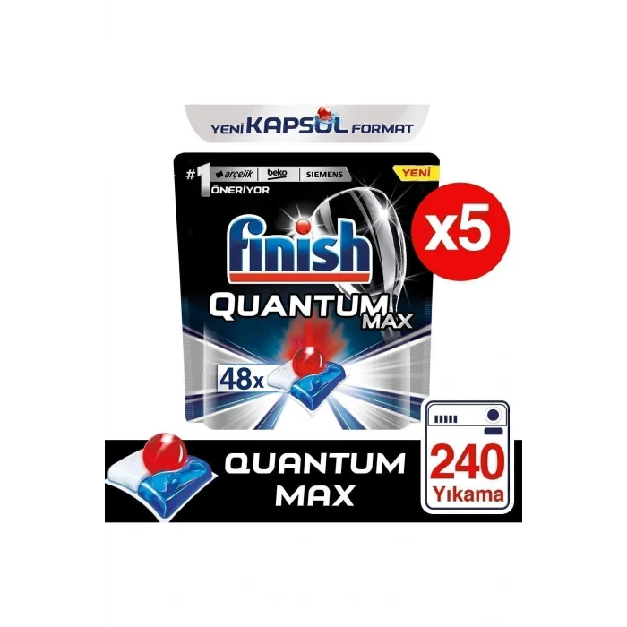 Genel Ürün Quantum Max 240 Kapsül Bulaşık Makinesi Deterjanı (48x5)