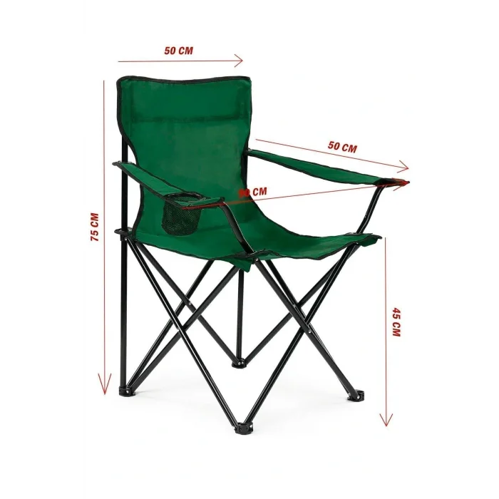 Genel Ürün Katlanabilir Kamp Sandalyesi Piknik Sandalyesi Plaj Sandalyesi Yeşil Taşıma Çantalı