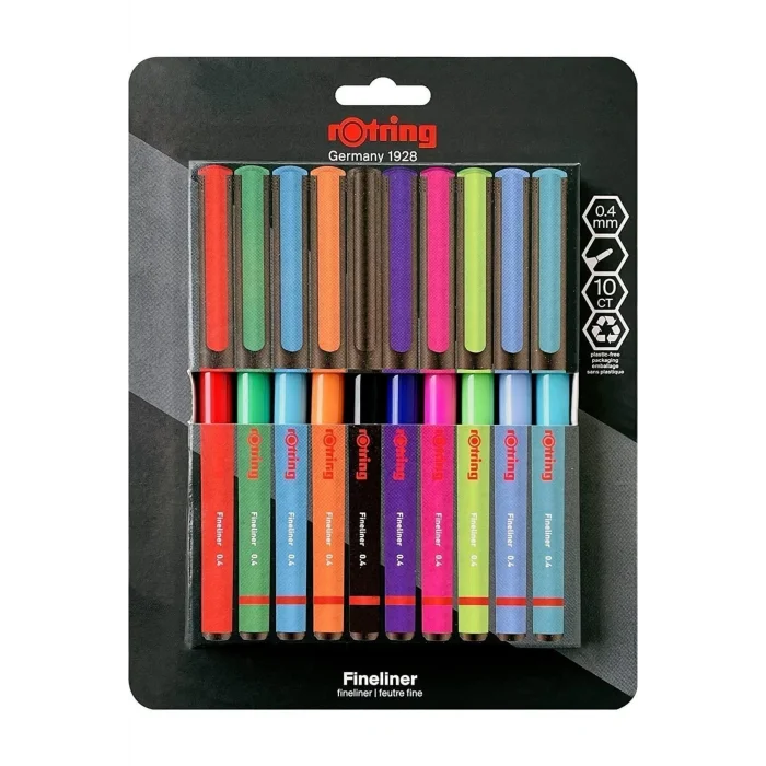 Genel Ürün Liner Fineliner Karışık Renk Keçe Uçlu Kalem 10lu Kutu