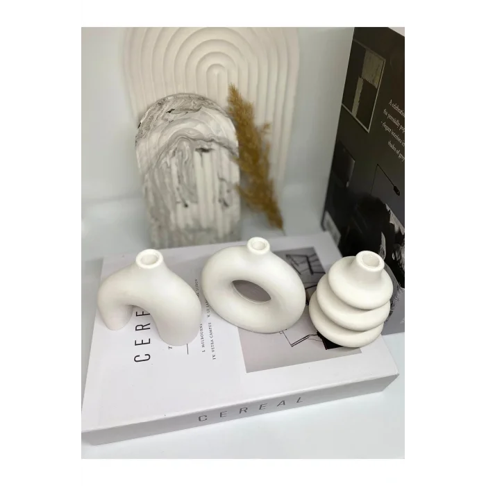 Biblo Minimal Vazo Set 3lü Bohem Biblo Minyatür