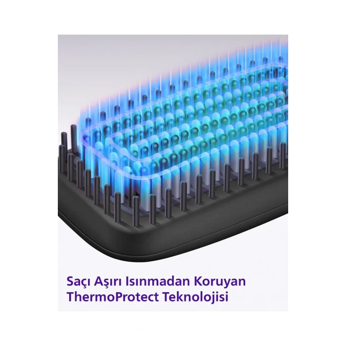 Genel Ürün Düzleştirici Tarak Bhh880/00,geniş Fırça Alanı,turmalin Seramik Kaplama,2 Sıcaklık Ayarı