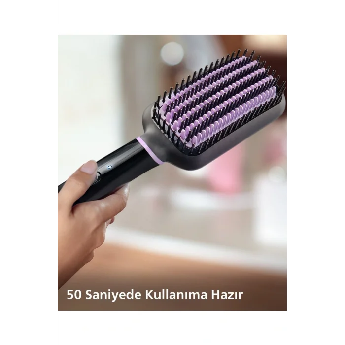 Genel Ürün Düzleştirici Tarak Bhh880/00,geniş Fırça Alanı,turmalin Seramik Kaplama,2 Sıcaklık Ayarı