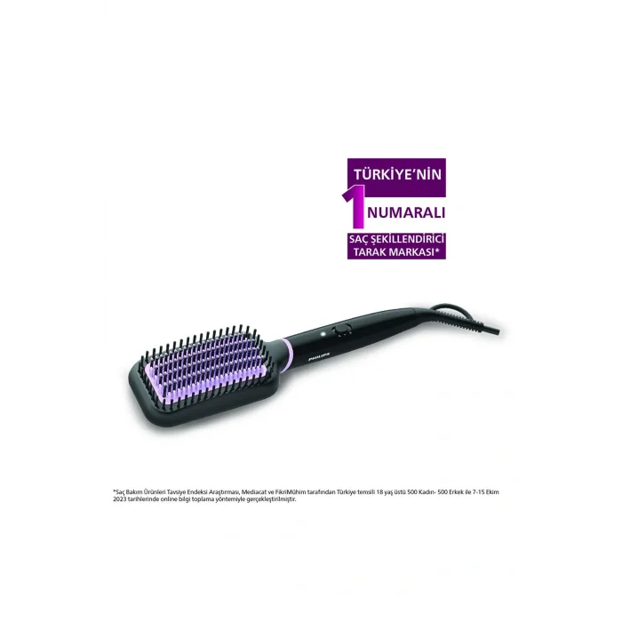 Genel Ürün Düzleştirici Tarak Bhh880/00,geniş Fırça Alanı,turmalin Seramik Kaplama,2 Sıcaklık Ayarı