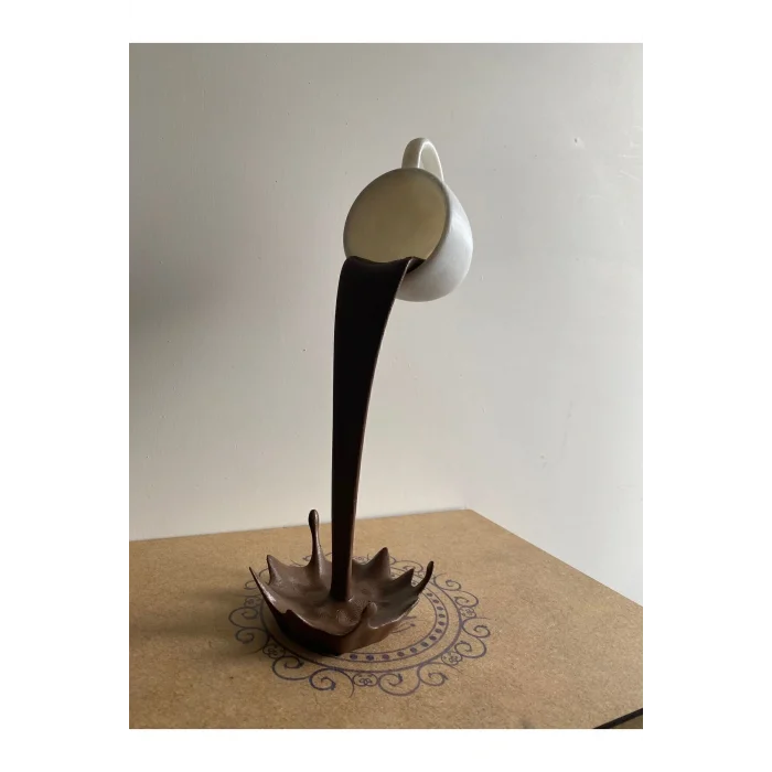 Biblo Kahve Dökülme Efektli Biblo