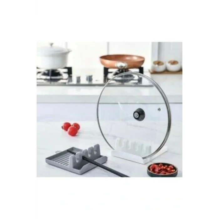 Genel Ürün Leroy Tabak Tutucu Ve Kaşıklık Tencere Kapağı Standı Kaşık Kepçe Altlığı Düzenleyici Organizer