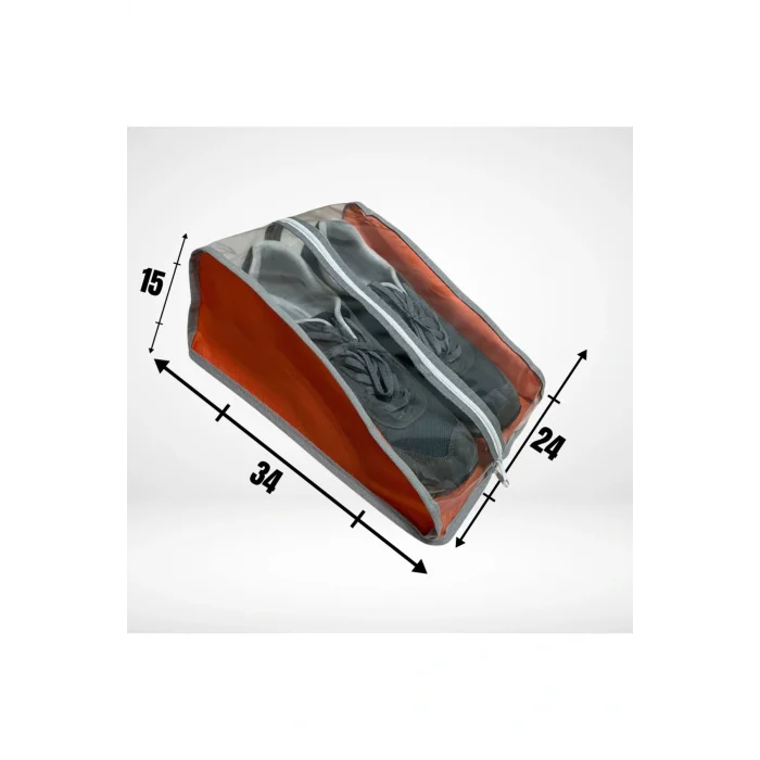 Genel Ürün 10lu Lüks Ayakkabı Düzenleyici Bavul içi ve Raf Organizer, Şeffaf Koruyucu Renkli Fermuarlı Kılıf