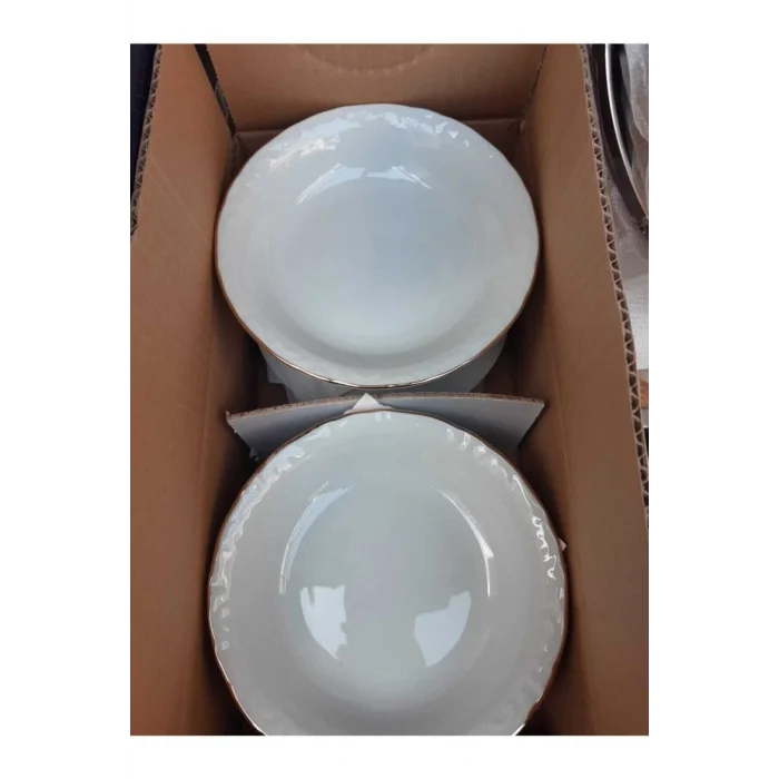 Genel Ürün Porselen 6lı Altın Yaldızlı 16 Cm Çukur Tabak