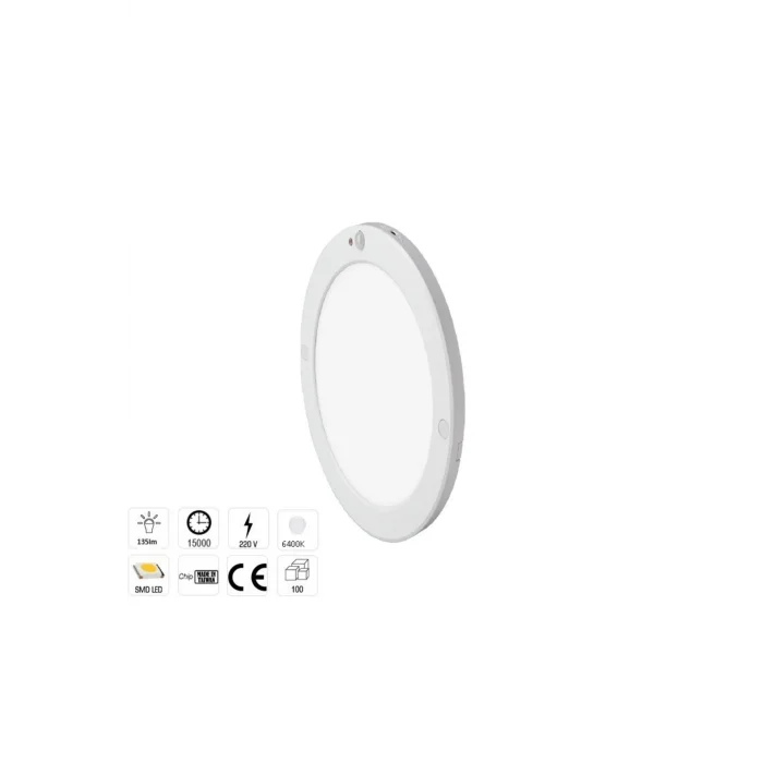 Genel Ürün Ct 9247 Led Sensörlü Armatür 20w 6400k Beyaz Işık