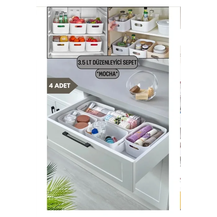 Dolap Düzenleyici 3 Adet Buzdolabı Banyo Mutfak Dolap İçi Düzenleyici Organizer