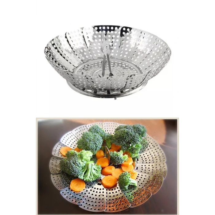 Genel Ürün Katlanabilir Buharda Sebze Pişirme Haşlama Aparatı