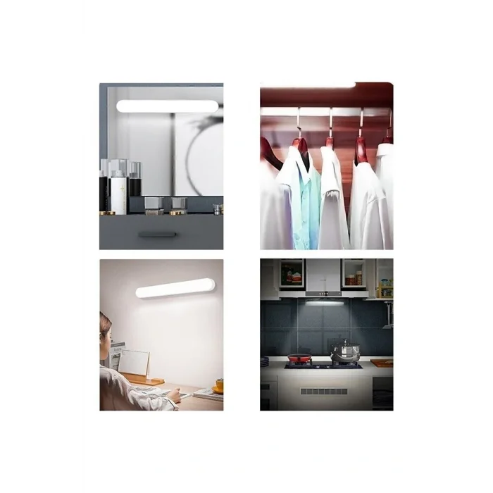 Lamba Mıknatıslı Şarjlı Led Işık Micro Usb Şarjlı Kablosuz Led Lamba 3 Kademeli Martı Aplik