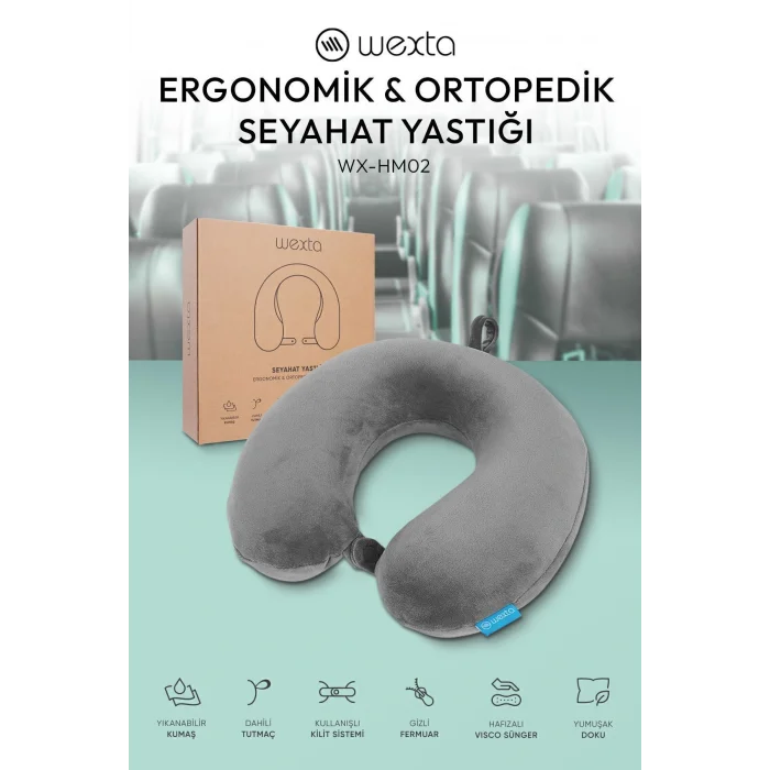 Genel Ürün Seyahat Boyun Yastığı Comfort Ortopedik Seyahat Yastığı Visco