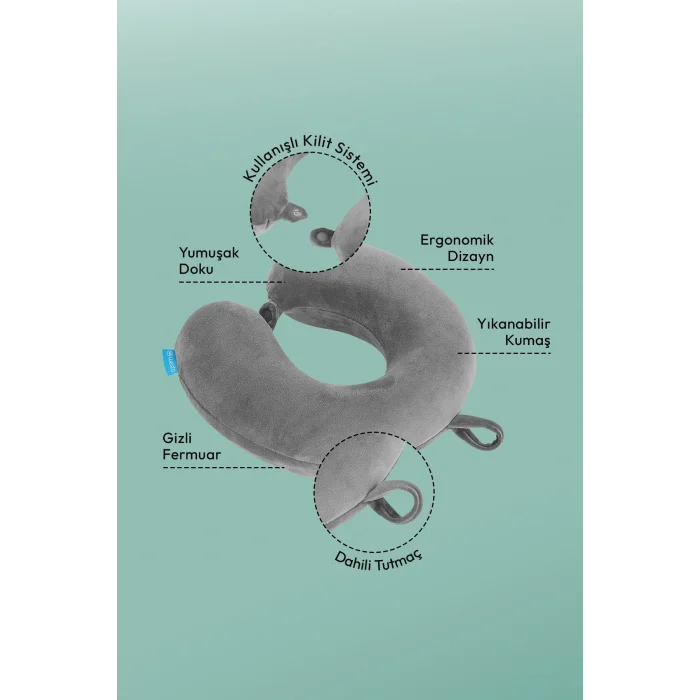 Genel Ürün Seyahat Boyun Yastığı Comfort Ortopedik Seyahat Yastığı Visco