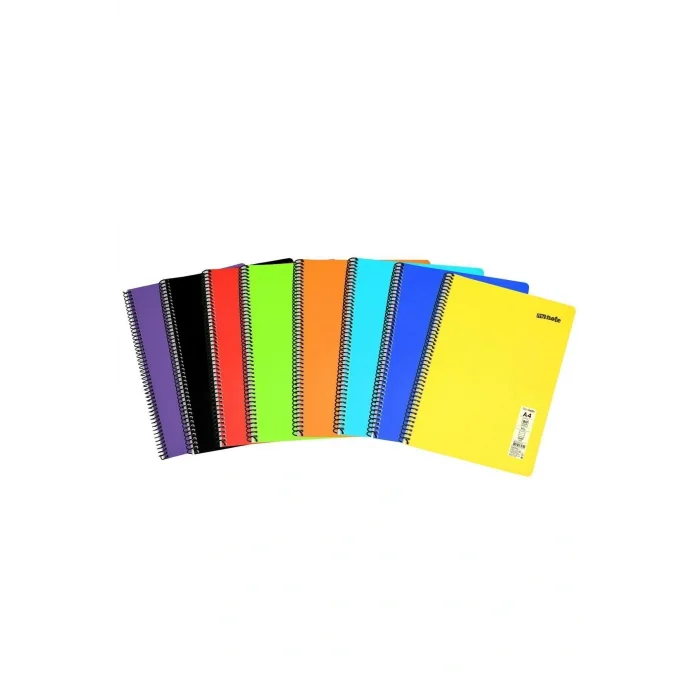 Genel Ürün Flex Neon A4 Defter 80 Yaprak 4 Kareli 4 Çizgili Defter Seti