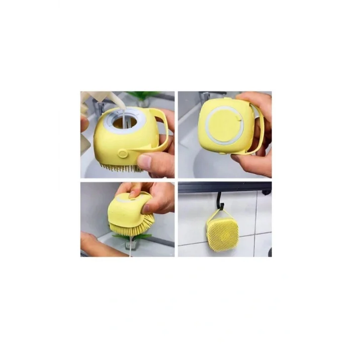 Genel Ürün Banyo Duş Kesesi Sabun Duş Jeli Hazneli Masaj Fırçası Lif Kese Doldurulabilir Yıkama Fırçası