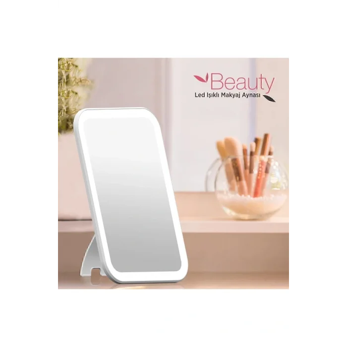 Genel Ürün Psc20 Şarjlı Led Işıklı Makyaj Aynası Beyaz