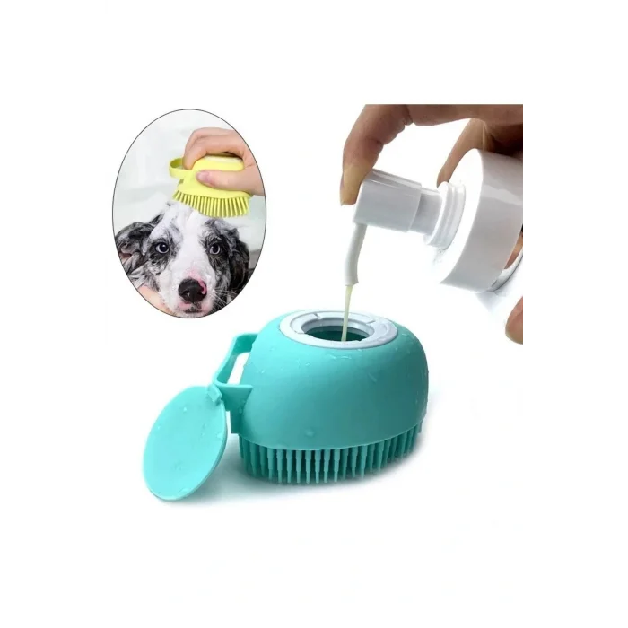Genel Ürün Kedi Köpek Şampuan Hazneli Yıkama Fırçası Kedi Köpek Yıkama Fırçası Masaj Tarağı