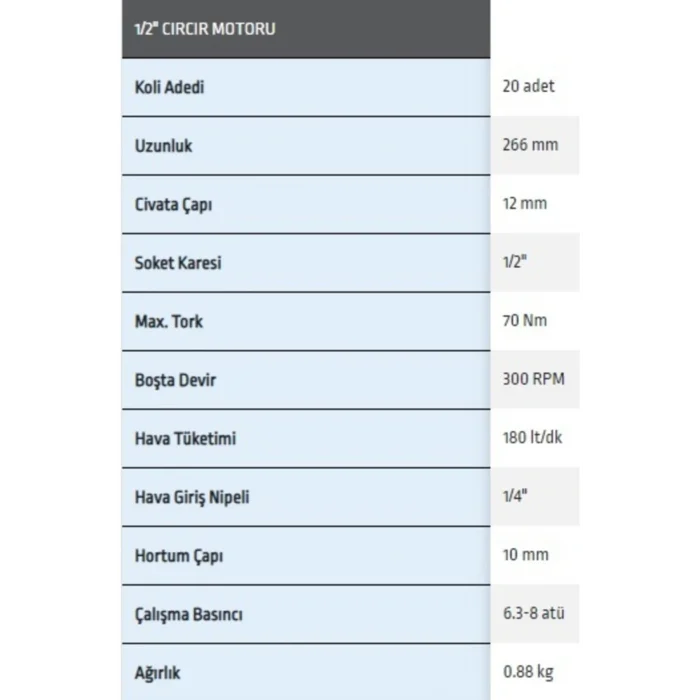 Genel Ürün Opc 55214 Havalı Cırcır 1/2