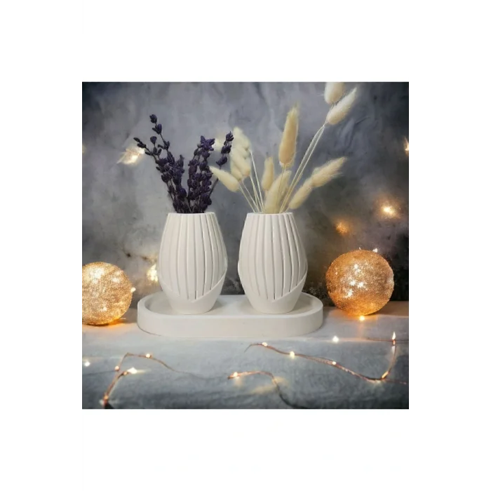 Biblo Dekoratif salon vazo seti dekoratif aksesuar, vazo, hediyelik, biblo, ev dekorasyon ürünleri