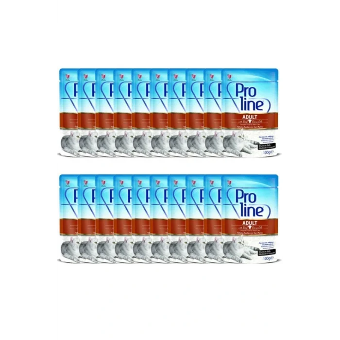 Genel Ürün Proline Yetişkin Kediler Için Jöleli Dana Etli Yaş Mama 100 Gr X 20 Adet