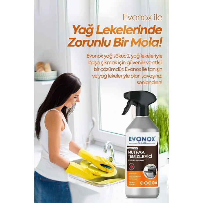 Genel Ürün Clean Ultra Güçlü Mutfak Yüzey Temizleyici ve Yağ Sökücü Limon Kokulu Sprey 750 ml
