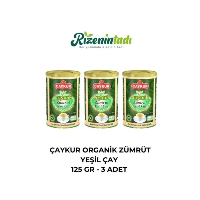 Genel Ürün ORGANİK ZÜMRÜT YEŞİL ÇAY 125 GR - 3 ADET
