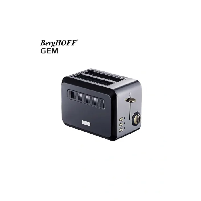 Genel Ürün Gem Tıtan Parlak Gümüş Siyah Iki Dilim Ekmek Kızartma Makinesi