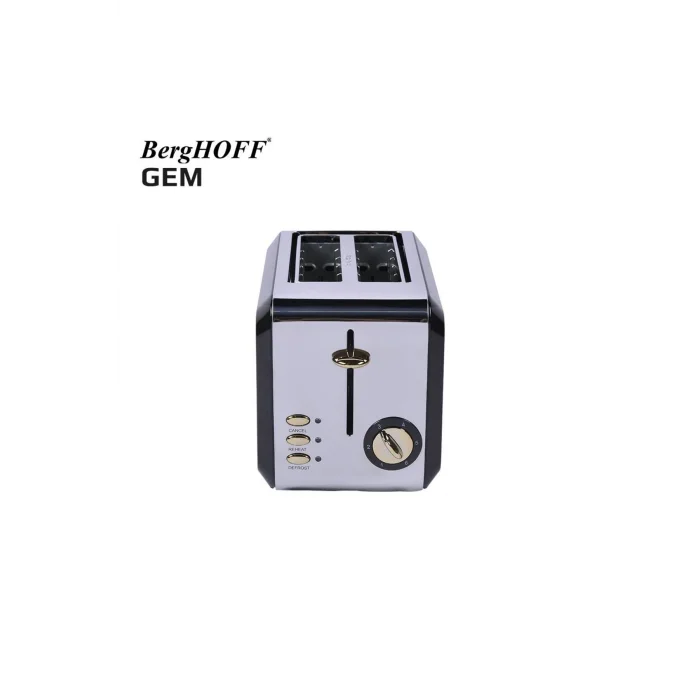 Genel Ürün Gem Tıtan Parlak Gümüş Siyah Iki Dilim Ekmek Kızartma Makinesi