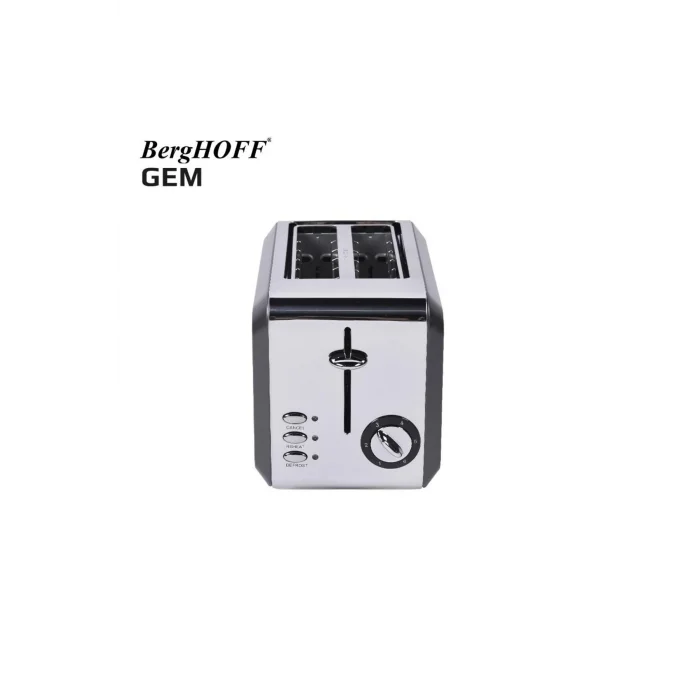 Genel Ürün Gem Tıtan Parlak Gümüş Gri Iki Dilim Ekmek Kızartma Makinesi