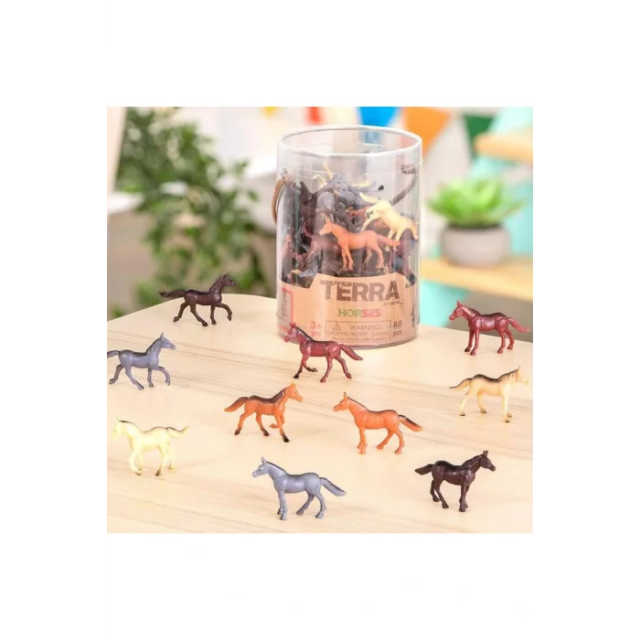 Genel Ürün Terra 60 Parça Küçük Oyun Seti - Atlar