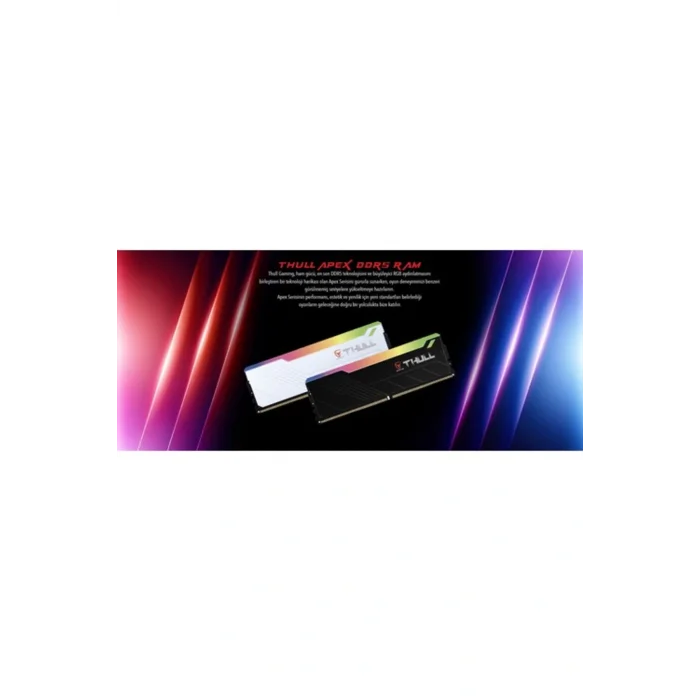 Genel Ürün Apex 32GB Kıts (2X16GB) 7200MHZ CL38 1.4V Rgb Black Heatsınk Ddr5 Ram THL-PCAPX57600D5-32G-B