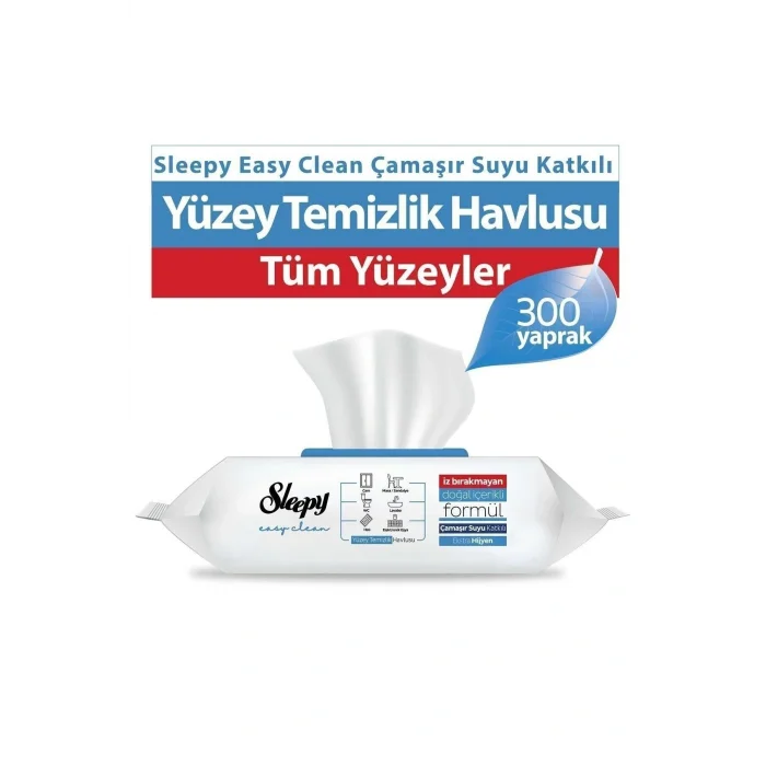 Havlu Easy Clean Çamaşır Suyu Katkılı Yüzey Temizlik Havlusu&Mendili 3x100 (300 Yaprak)