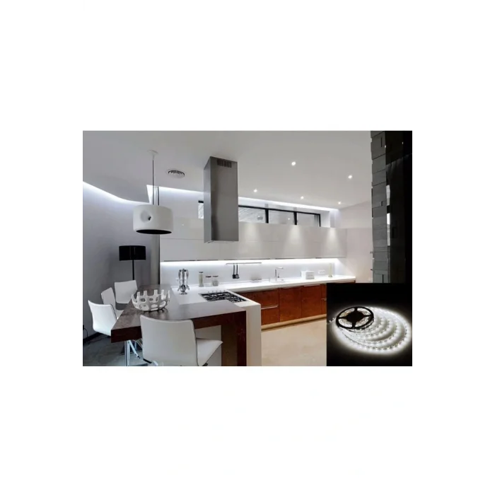 Genel Ürün 3 Çipli Şerit Led Beyaz Işık Iç Mekan 5 Mt (TRAFO HARİÇTİR)(PİLLİ DEĞİL)