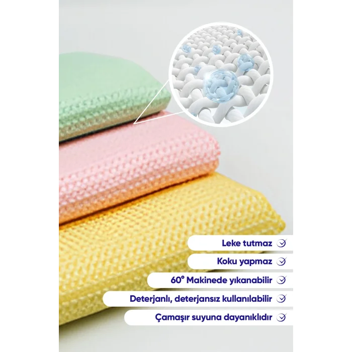 Genel Ürün Clean 3lü Mikrofiber Çok Amaçlı Temizlik Bezi 3lü Set | 40x40 cm