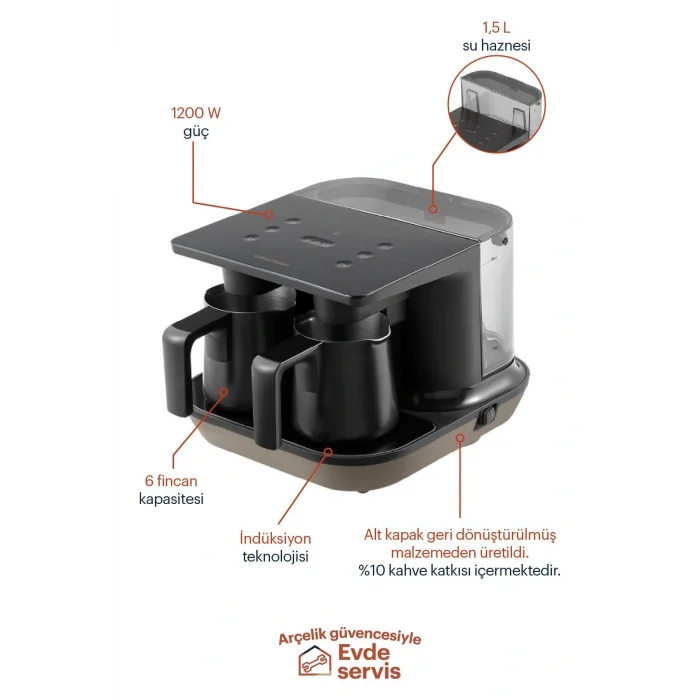 Genel Ürün TCM 7061 Bio Türk Kahvesi Makinesi