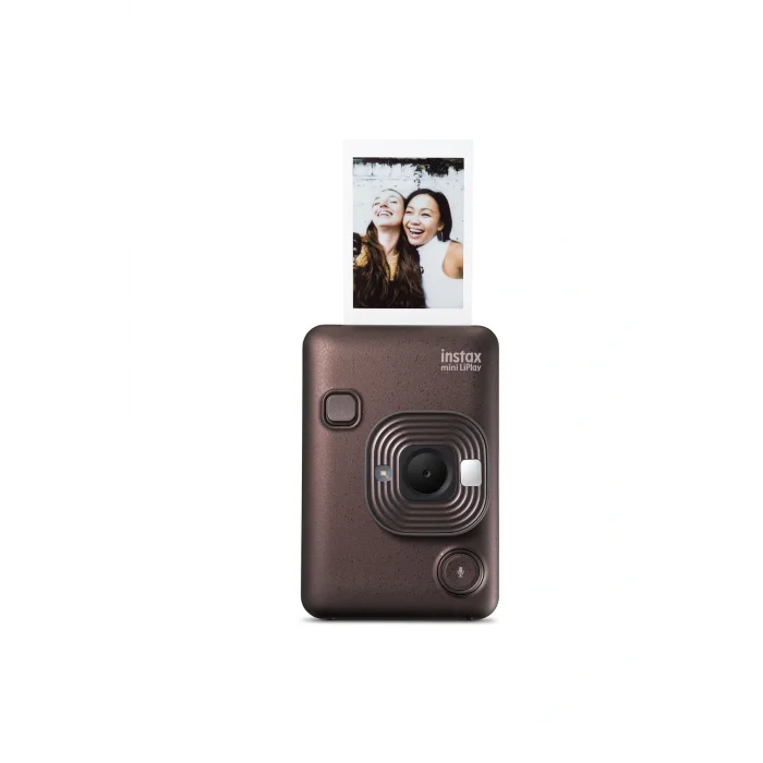 Genel Ürün Instax mini LiPlay Hybrid Deep Bronze Fotoğraf Makinesi-10lu Film ve Çerçeve Hediye Seti