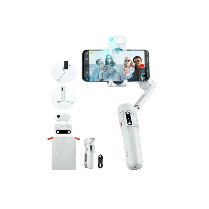 Genel Ürün İsteady V3 Yapay Zeka Takip Sensörlü Beyaz Telefon Gimbal