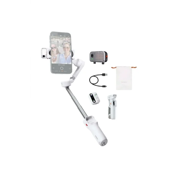 Genel Ürün İsteady V3 Yapay Zeka Takip Sensörlü Beyaz Telefon Gimbal