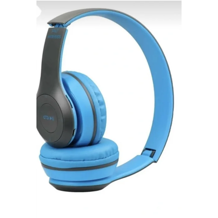 Genel Ürün P47 Katlanabilir Bluetooth Kablosuz Kulaklık Gri Pembe