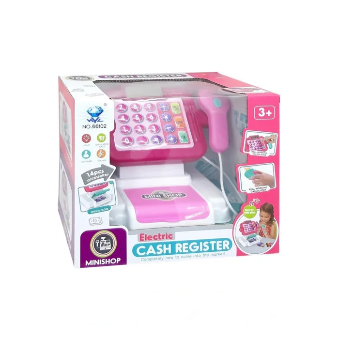 Oyuncak Kutulu Işıklı Sesli Yazar Kasa Oyuncak Seti 66102