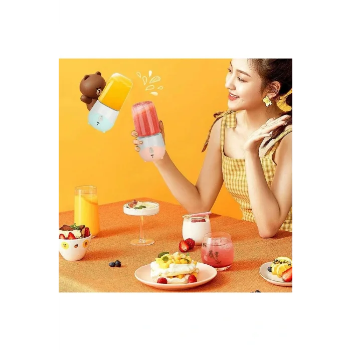 Genel Ürün Smothie Kişisel Blender 304 Çelik Bıçak Tritan Plastik Sızdırmaz Kapak Ergonomik Tasarım