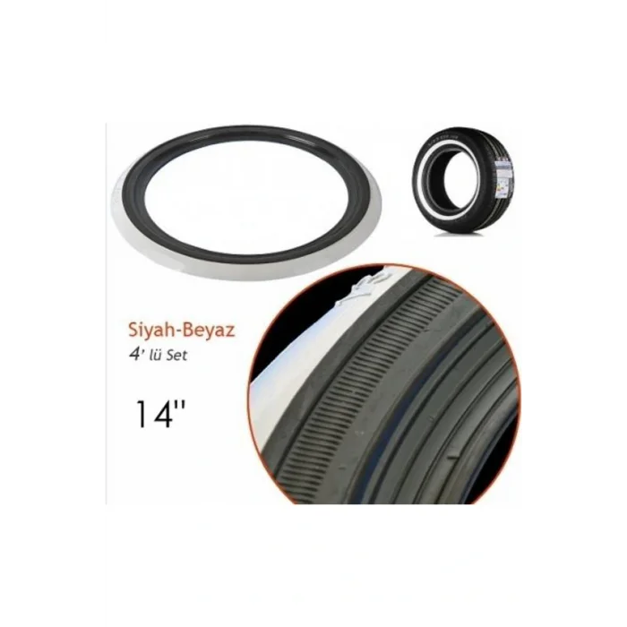 Genel Ürün Atlas Lyon Lastik Yanağı Beyaz - Siyah Yanak 14jant